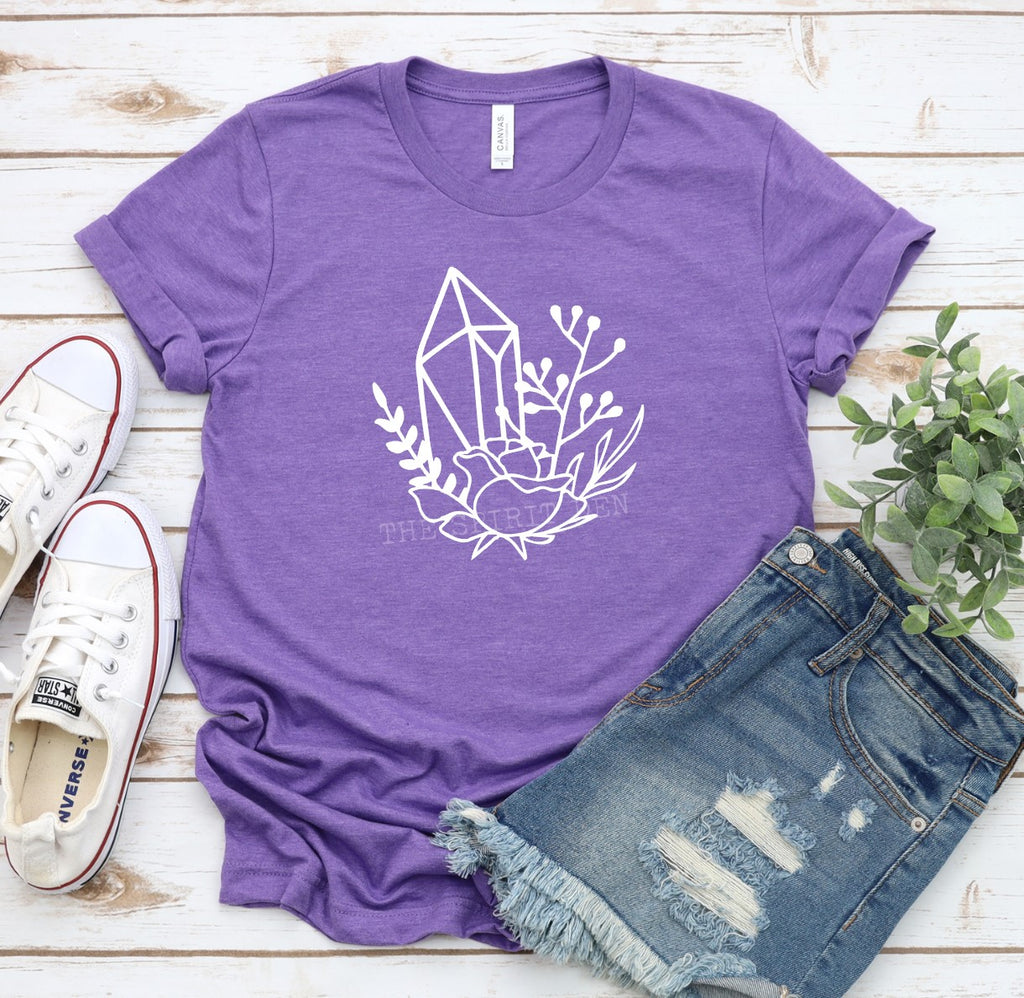 Crystal In Bloom Purple Unisex T-shirt