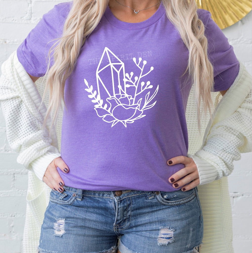 Crystal In Bloom Purple Unisex T-shirt