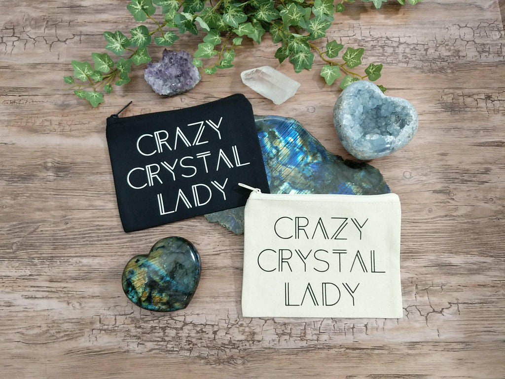 Crazy Crystal Lady Canvas Zipper Bag - The Spirit Den