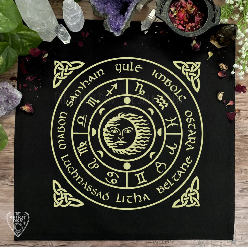 Wheel of the Year (Gold) Altar Cloth