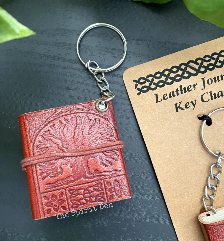 Tree of Life Leather Journal Keychain - The Spirit Den