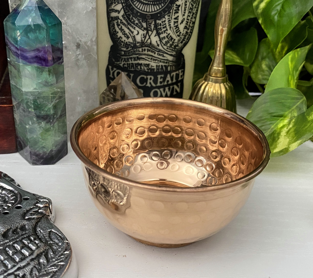 Hand Hammered Copper Offering Bowl - The Spirit Den