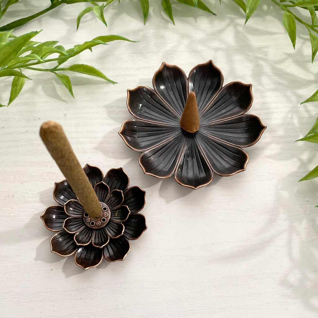 Lotus Flower Incense Burner for Incense Cones or Sticks