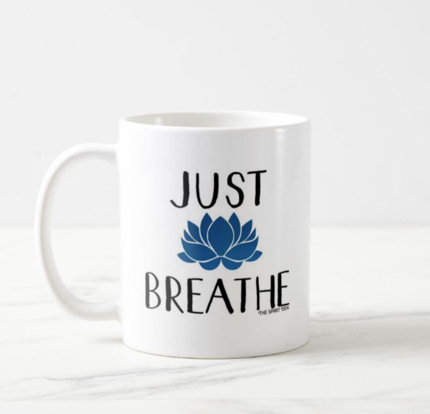 Just Breathe White Mug - The Spirit Den