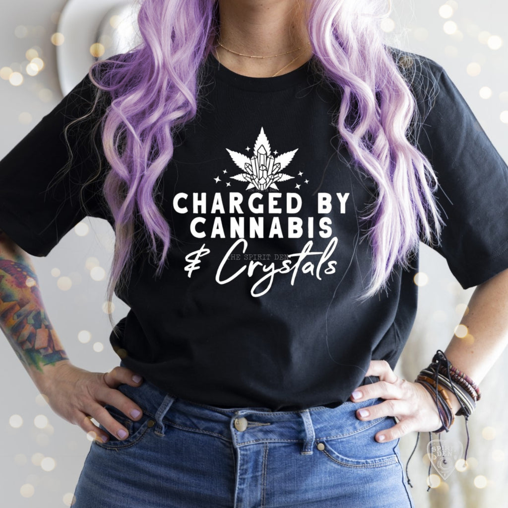 Charged By Cannabis & Crystals T-Shirt