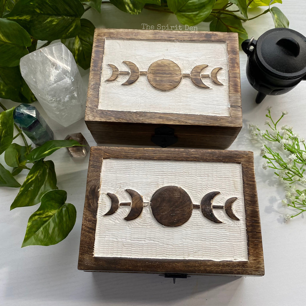 Moon Phases Wood Box