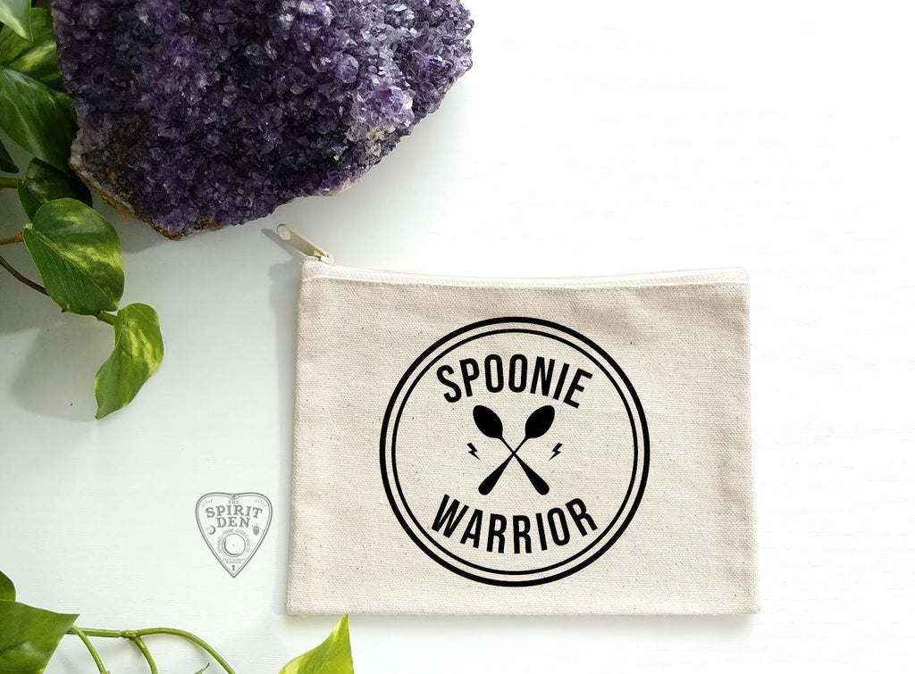 Spoonie Warrior Canvas Zipper Bag - The Spirit Den