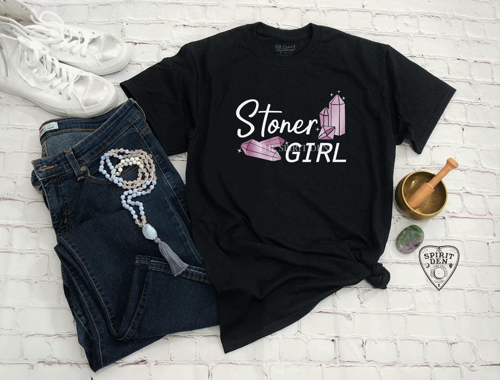 Stoner Girl Crystals T-Shirt Extended Sizes - The Spirit Den