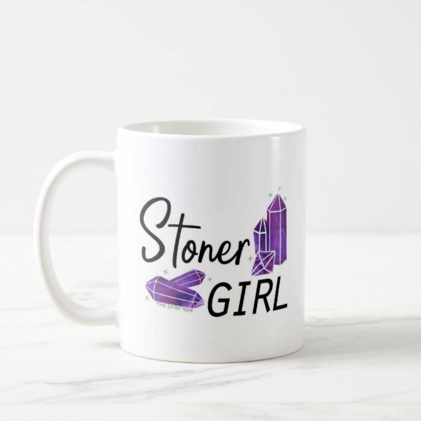 Stoner Girl Crystals White Mug - The Spirit Den