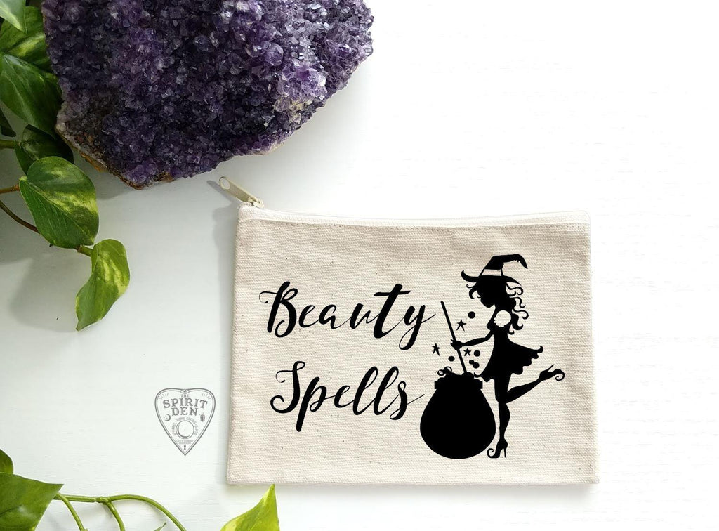Beauty Spells Witch Canvas Zipper Bag - The Spirit Den