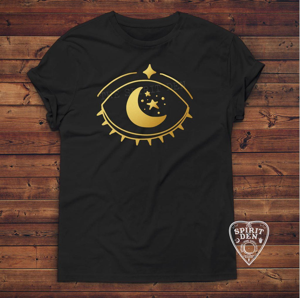 Celestial Vision (Gold Design) T-Shirt - The Spirit Den