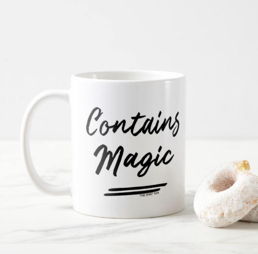 Contains Magic White Mug - The Spirit Den