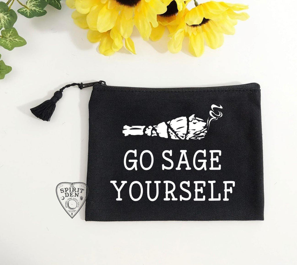 Go Sage Yourself Sage Bundle Black Zipper Bag - The Spirit Den