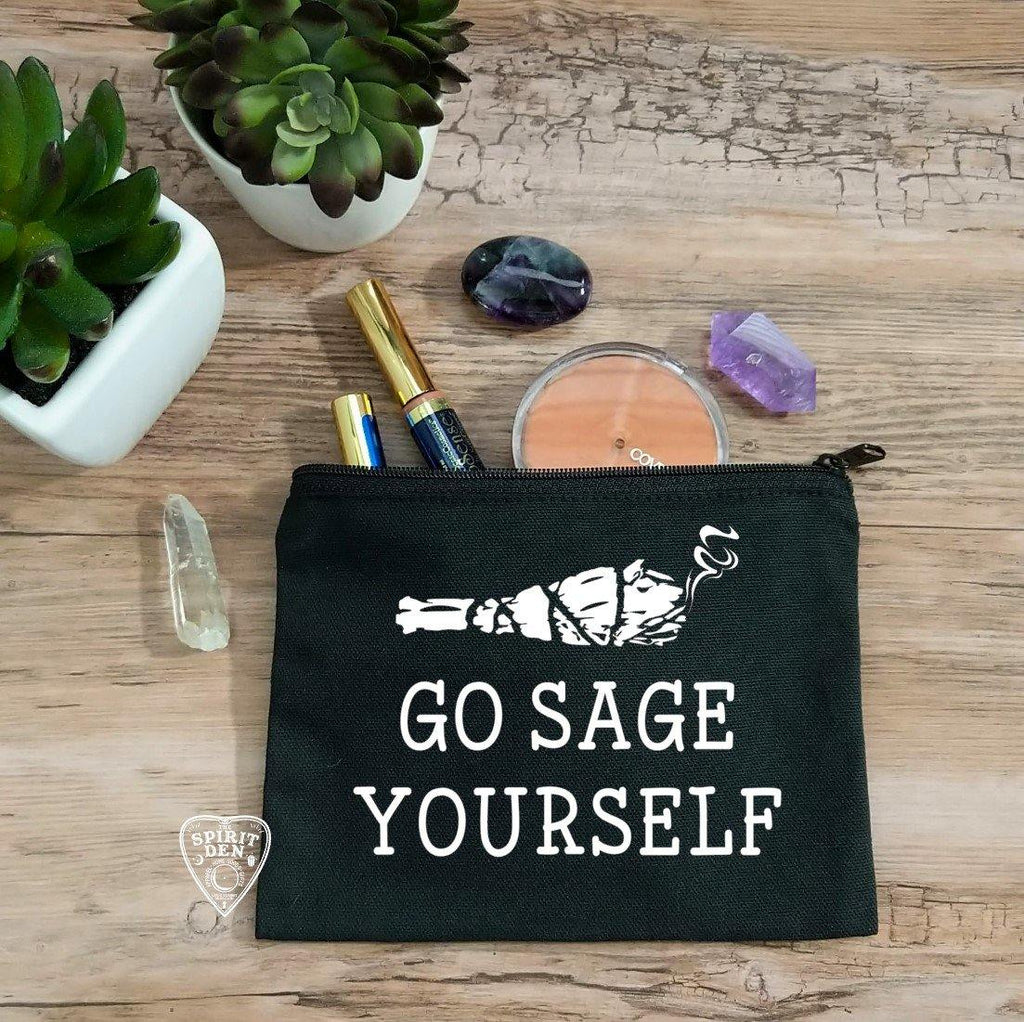 Go Sage Yourself Sage Bundle Black Zipper Bag - The Spirit Den