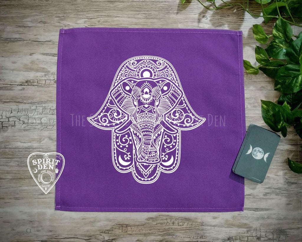 Hamsa Purple Altar/Tarot Cloth - The Spirit Den
