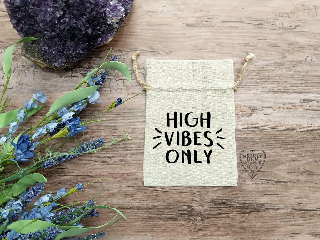High Vibes Only Cotton Linen Deck Bag - The Spirit Den