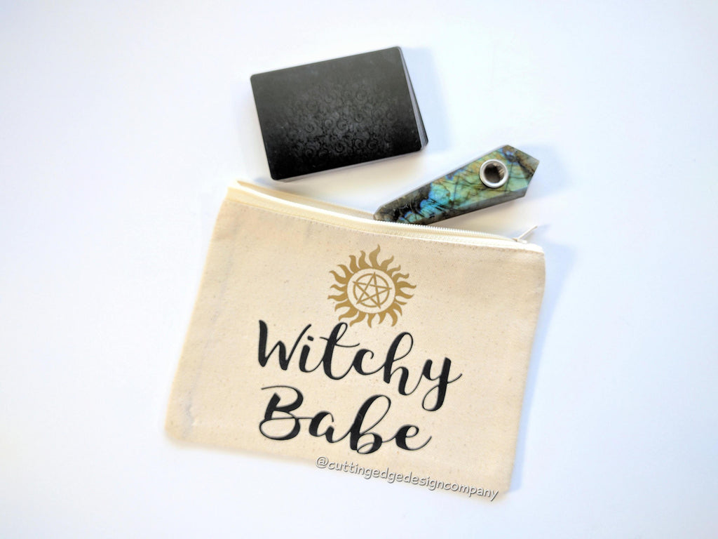Witchy Babe Canvas Zipper Bag 