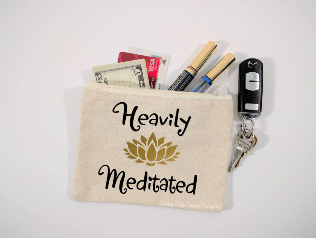 Heavily Meditated Canvas Zipper Bag 