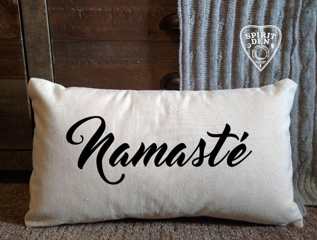 Namaste Cotton Canvas Lumbar Pillow 