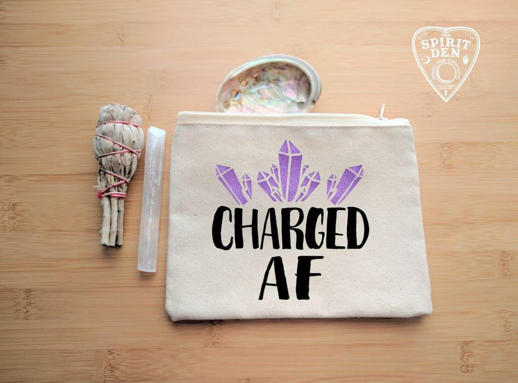 Charged AF Canvas Zipper Bag 
