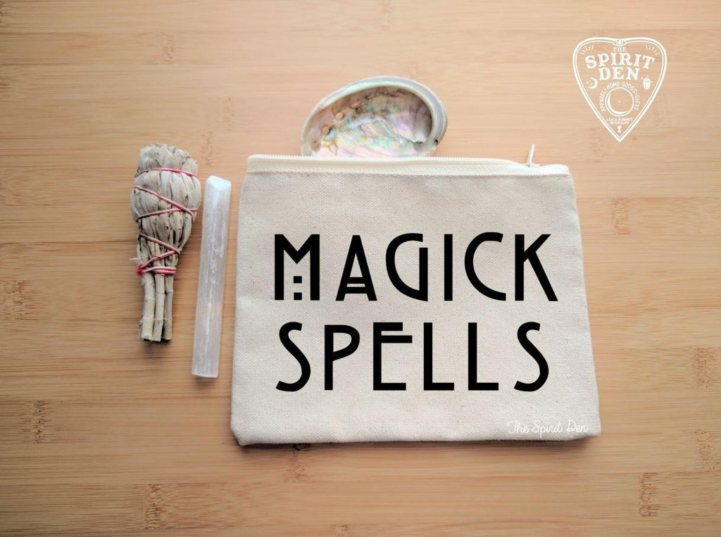 Magick Spells Canvas Zipper Bag 