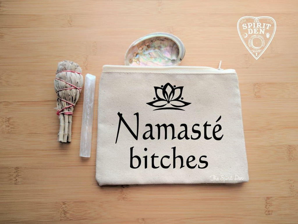 Namaste Bitches Canvas Zipper Bag 