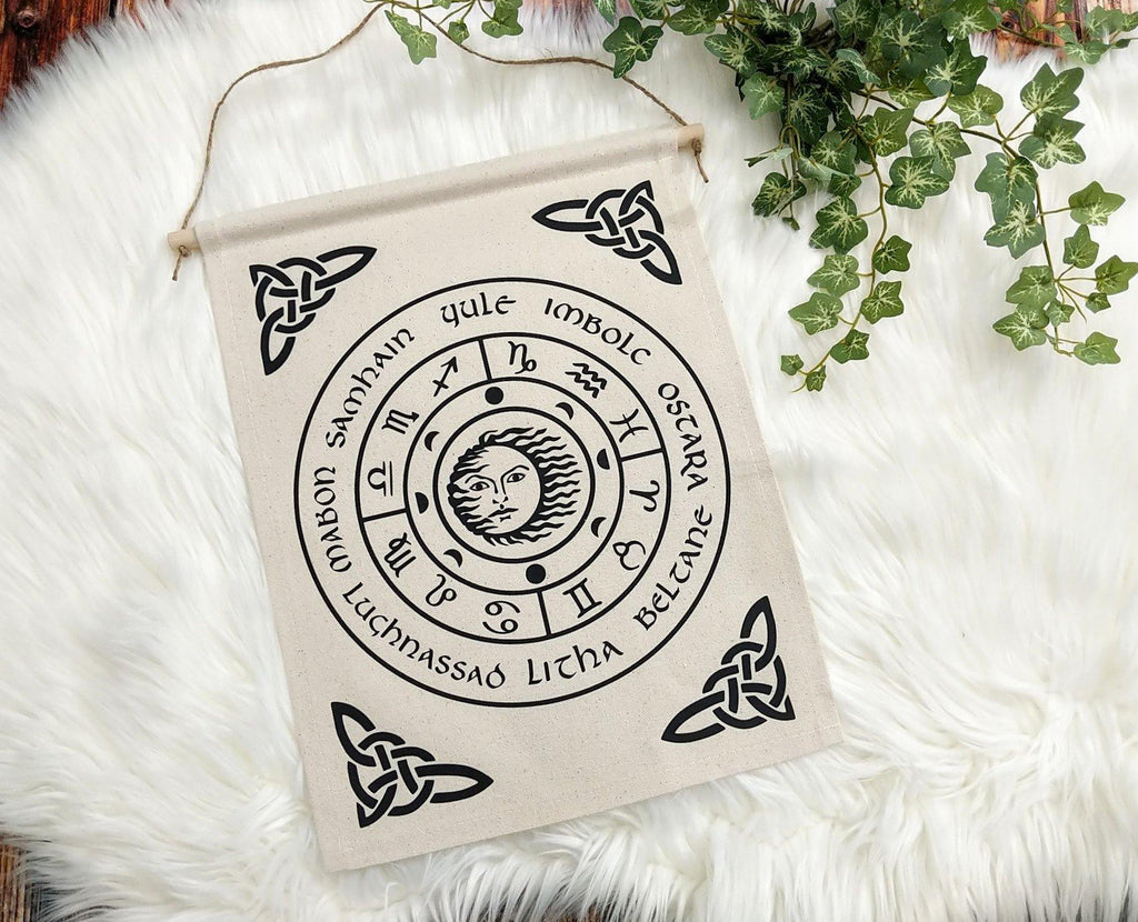 Wheel of the Year Canvas Wall Banner 