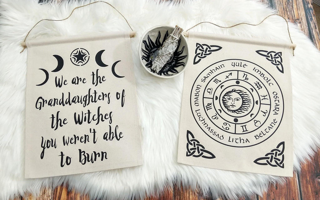 We are the Granddaughters of the Witches You Weren't Able To Burn Canvas Banner 