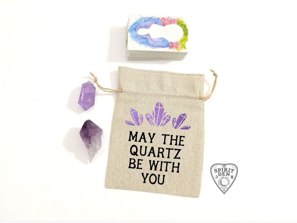 May The Quartz Be With You Linen Deck Bag 
