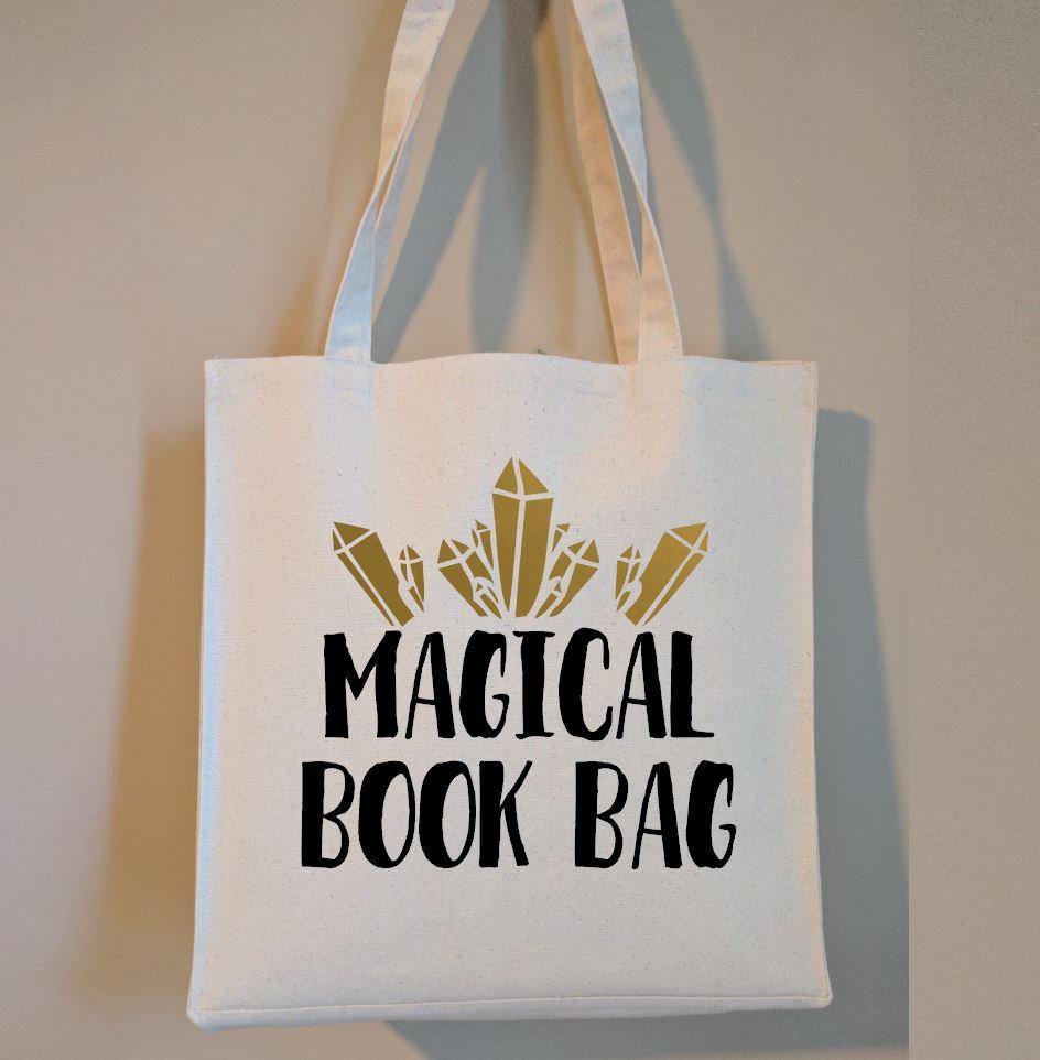 Magical Book Bag Cotton Canvas Market Tote  Bag - The Spirit Den