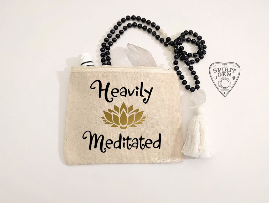 Heavily Meditated Canvas Zipper Bag 