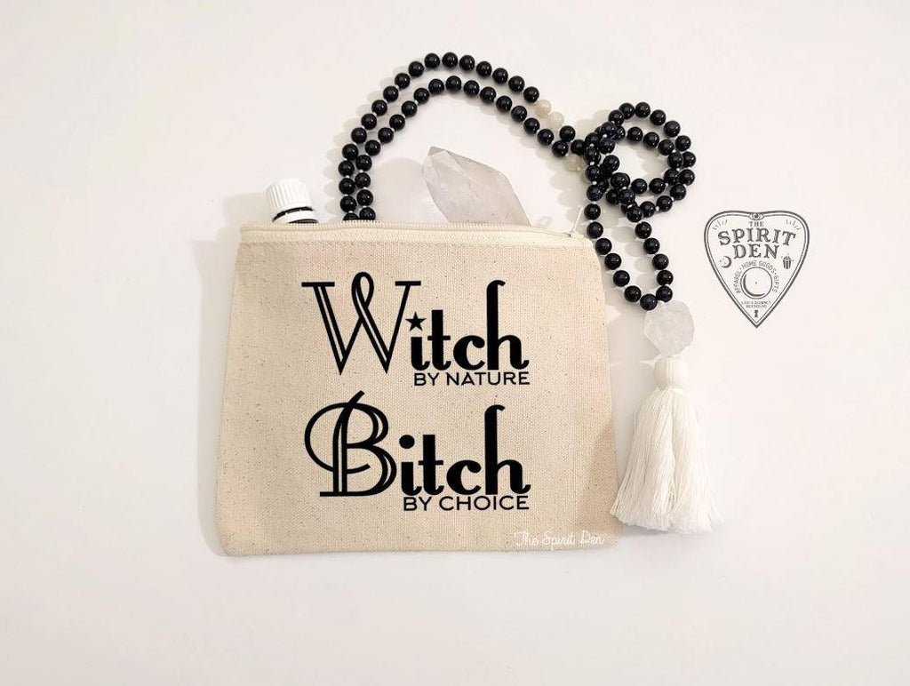 Witch Bitch Canvas Zipper Bag 