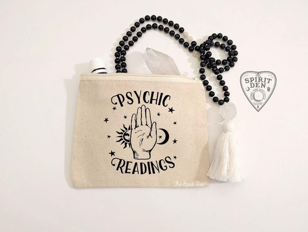 Psychic Readings Palmistry Canvas Zipper Bag 