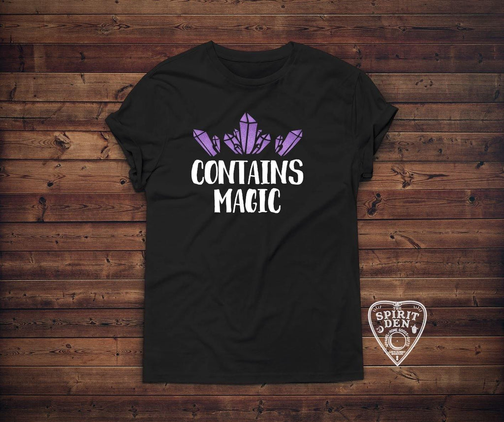Contains Magic Purple Crystals T-Shirt - The Spirit Den