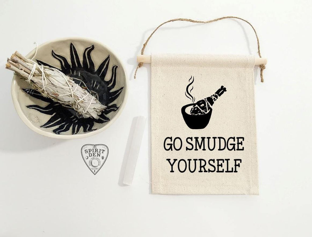 Go Smudge Yourself Sage Canvas Banner 