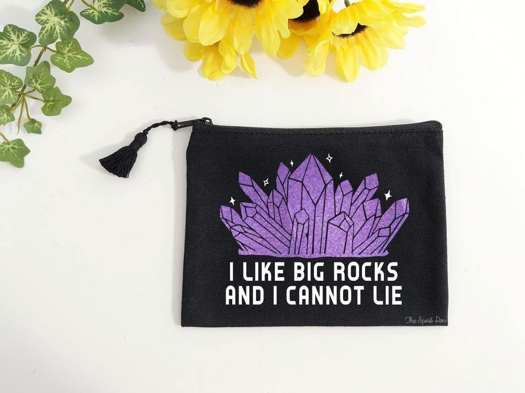 I Like Big Rocks and I Cannot Lie Black Zipper Bag 