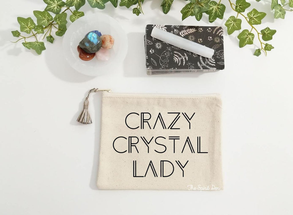 Crazy Crystal Lady Canvas Zipper Bag 