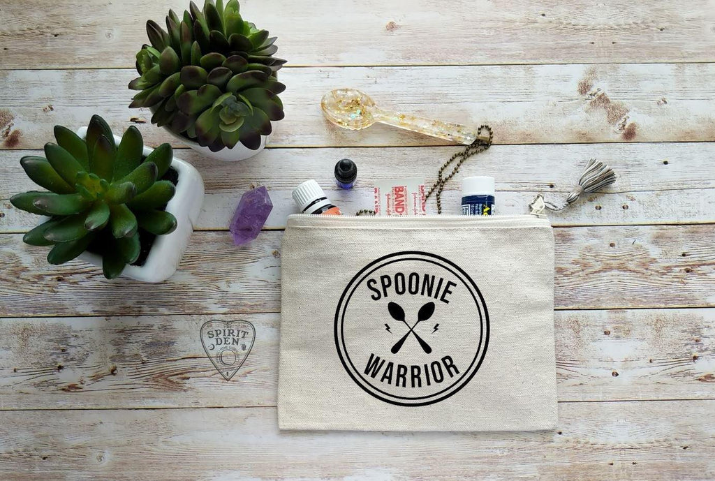 Spoonie Warrior Canvas Zipper Bag 