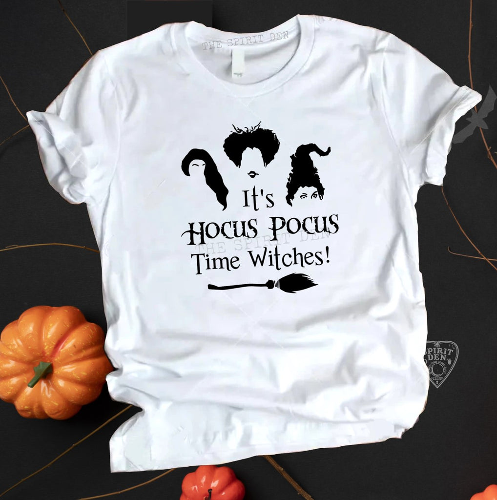It's Hocus Pocus Time Witches White Unisex T-shirt