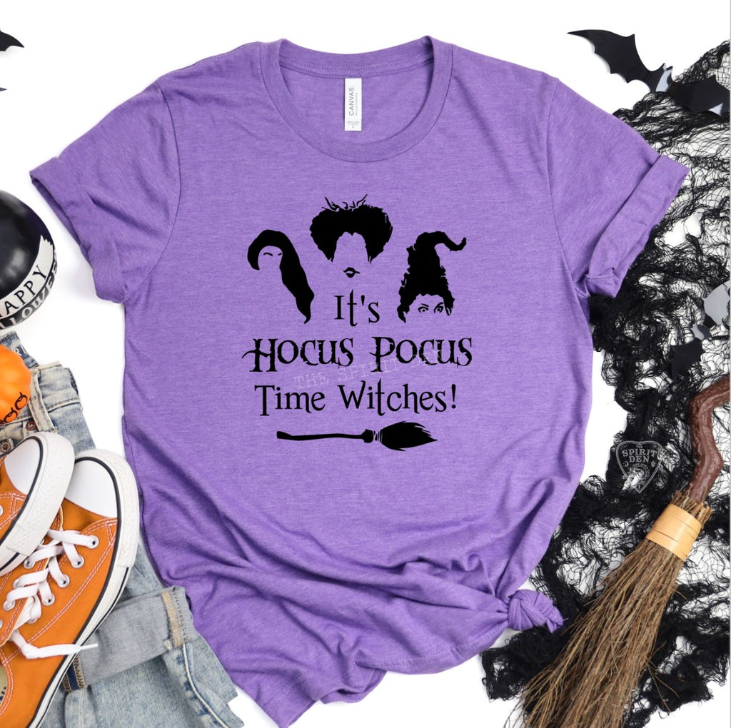 It's Hocus Pocus Time Witches Purple Unisex T-shirt