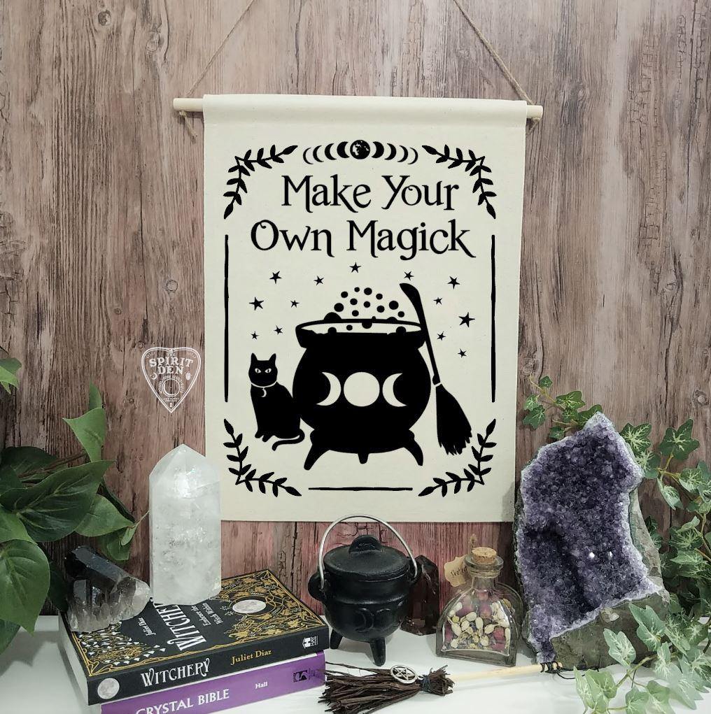 Make Your Own Magick Cotton Canvas Wall Banner - The Spirit Den