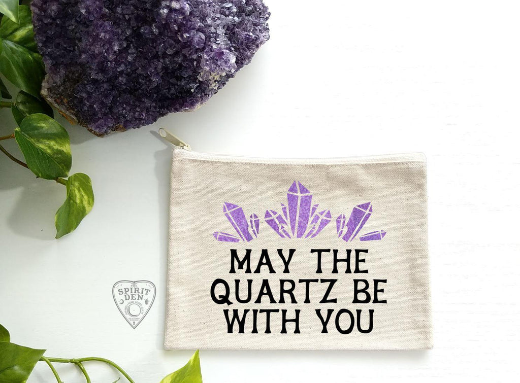 May The Quartz Be With You Canvas Zipper Bag - The Spirit Den