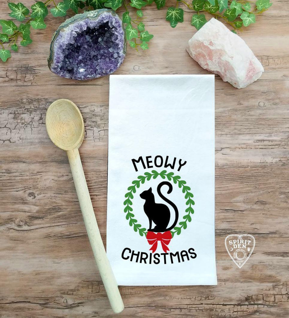 Meowy Christmas Cat Flour Sack Towel - The Spirit Den