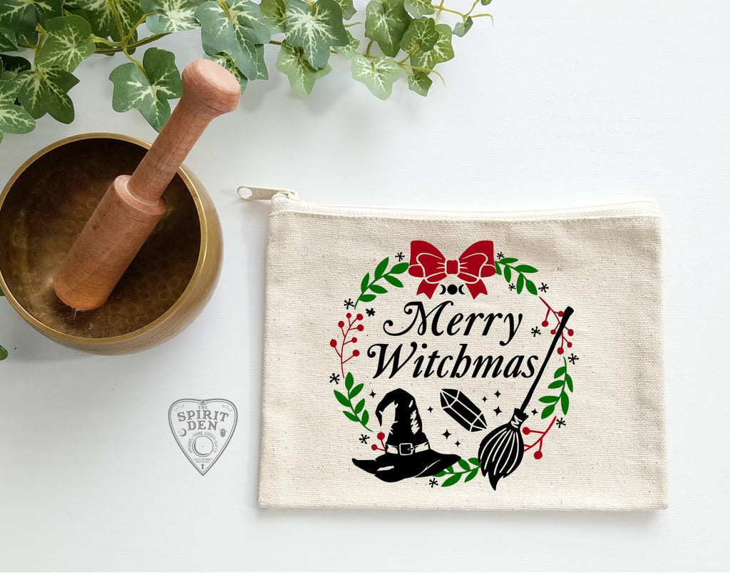 Merry Witchmas Canvas Zipper Bag