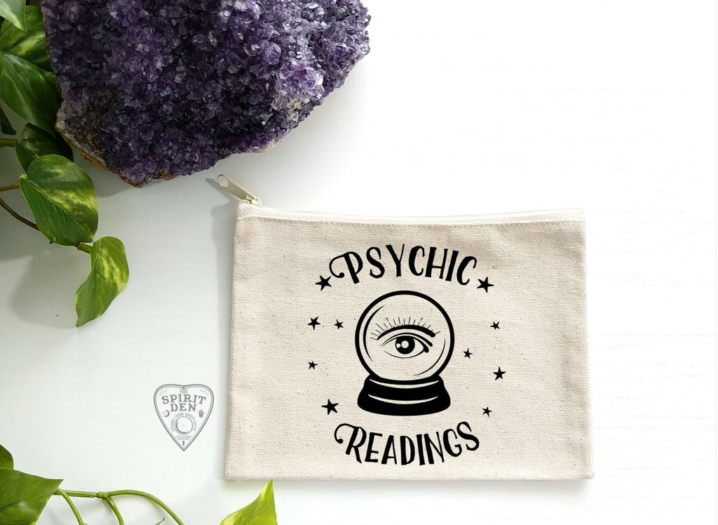 Psychic Readings Crystal Ball Canvas Zipper Bag