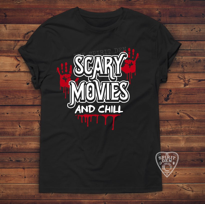 Scary Movies And Chill T-Shirt Extended Sizes