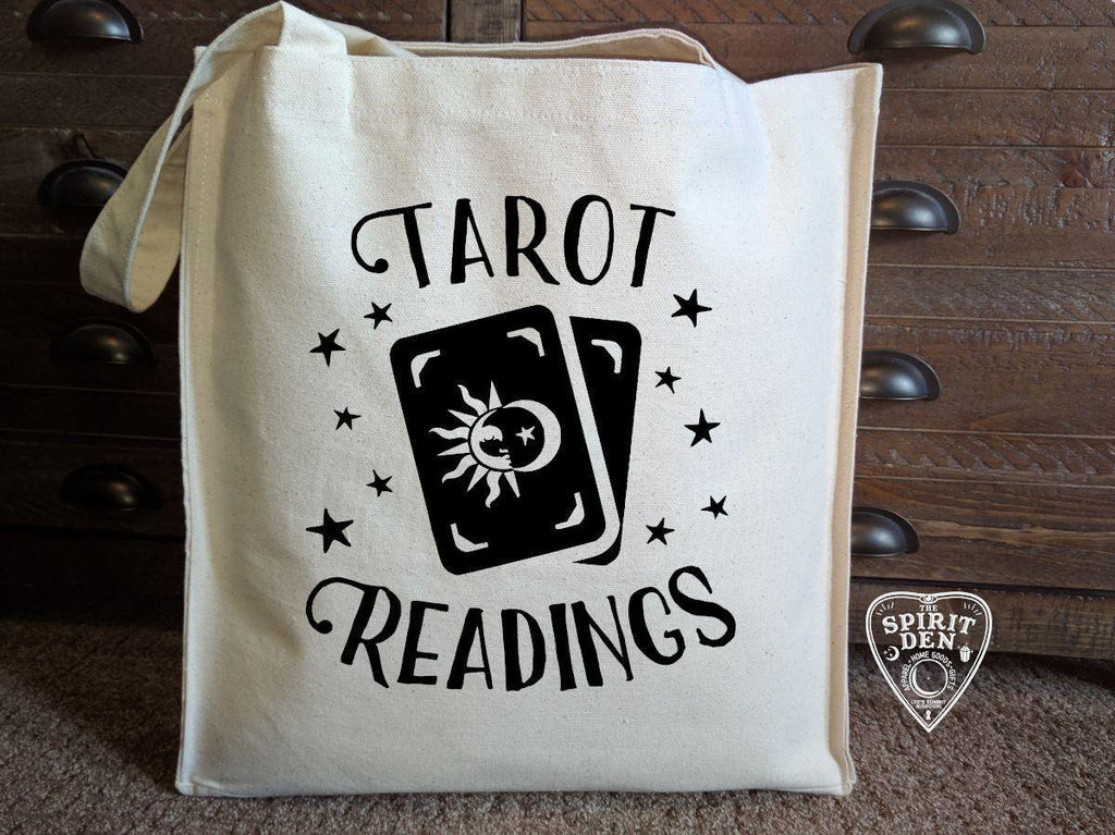 Tarot Readings Cotton Canvas Market Tote Bag - The Spirit Den