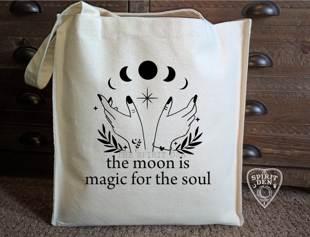 The Moon Is Magic For The Soul Canvas Market Tote Bag
