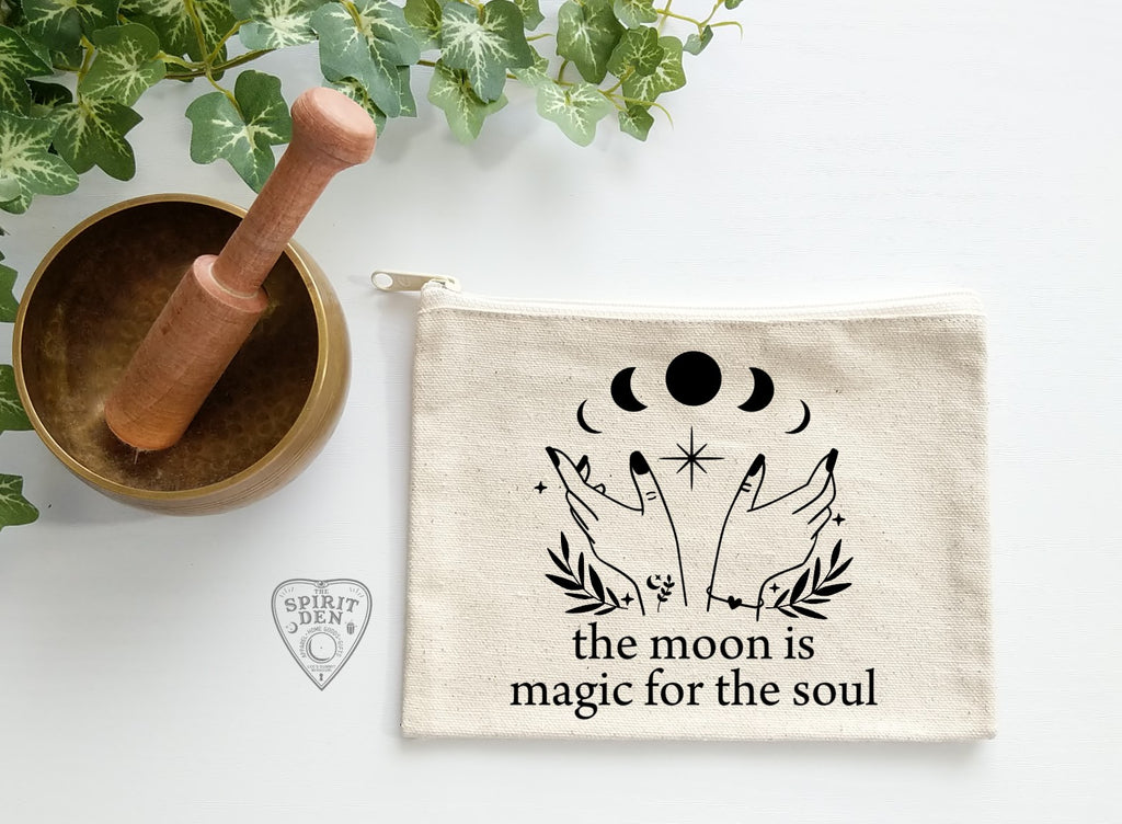 The Moon Is Magic For The Soul Canvas Zipper Bag