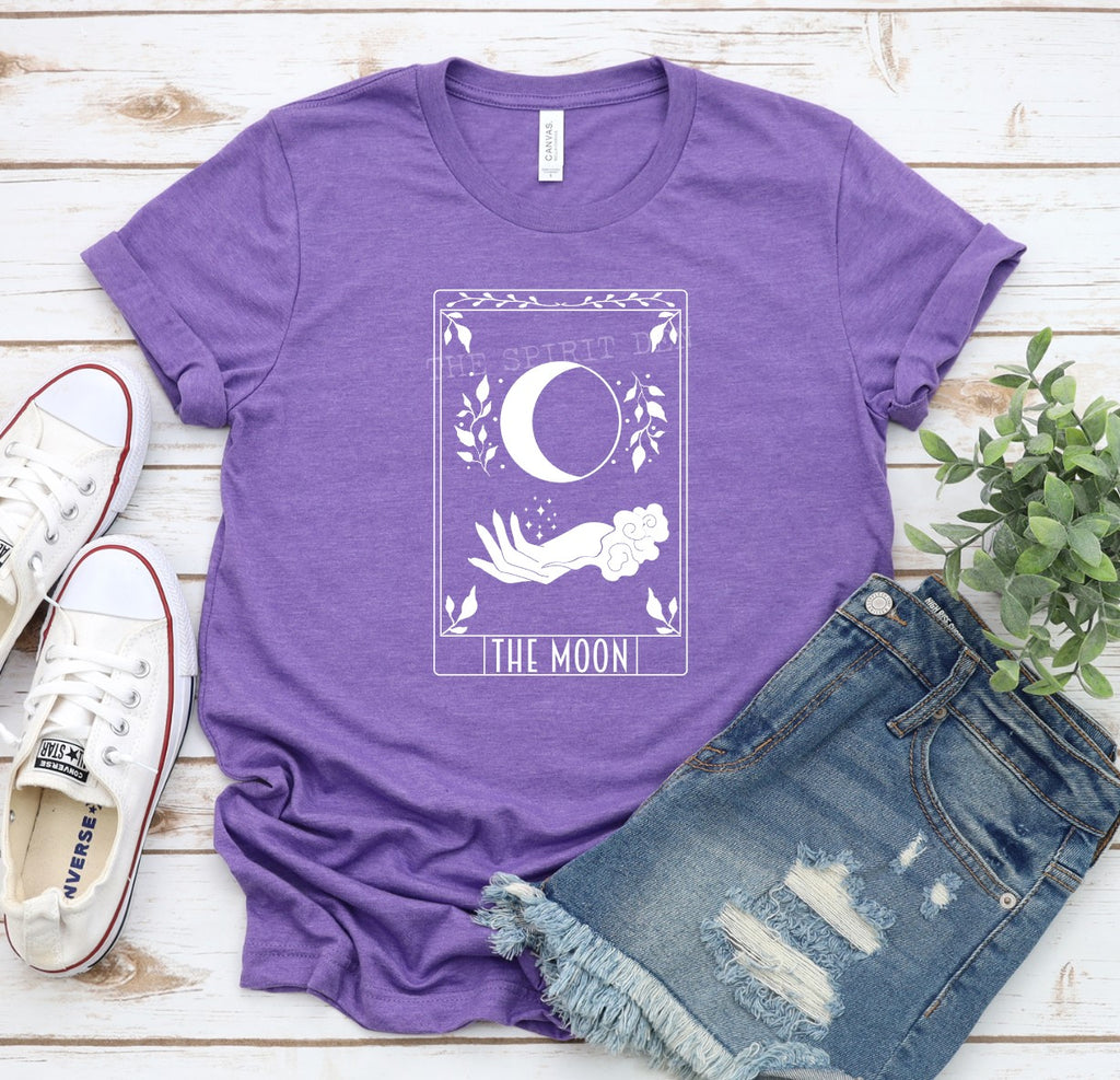 The Moon Tarot Card Purple Unisex T-shirt